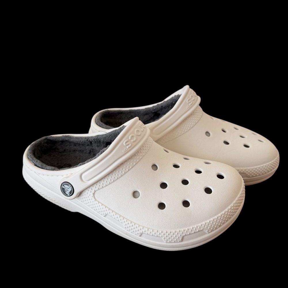 CROCS Women's white Fleece-Lined Clogs Winter size 7